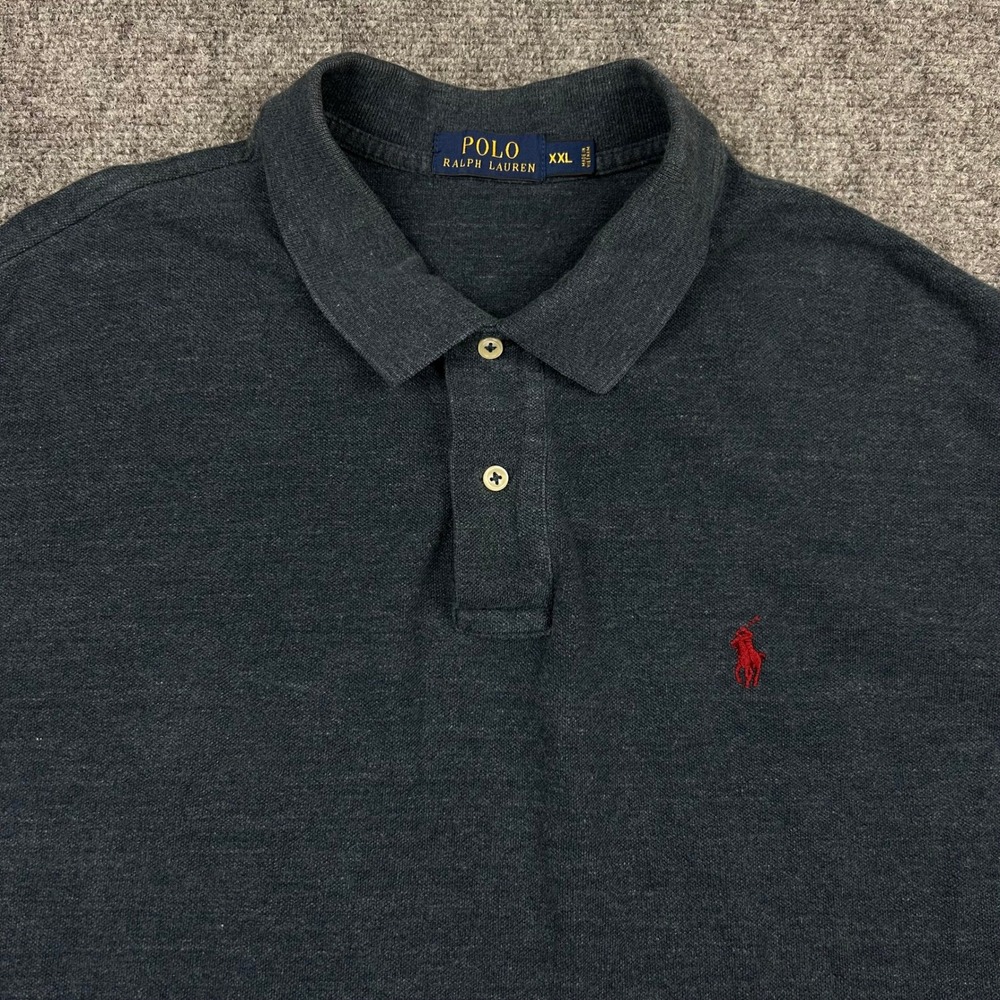 Polo Ralph Lauren Polo Shirt Mens XXL Gray Short Sleeve Cotton Classic Pony Logo
